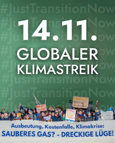 Plakat: Globaler Klimastreik am 14. November