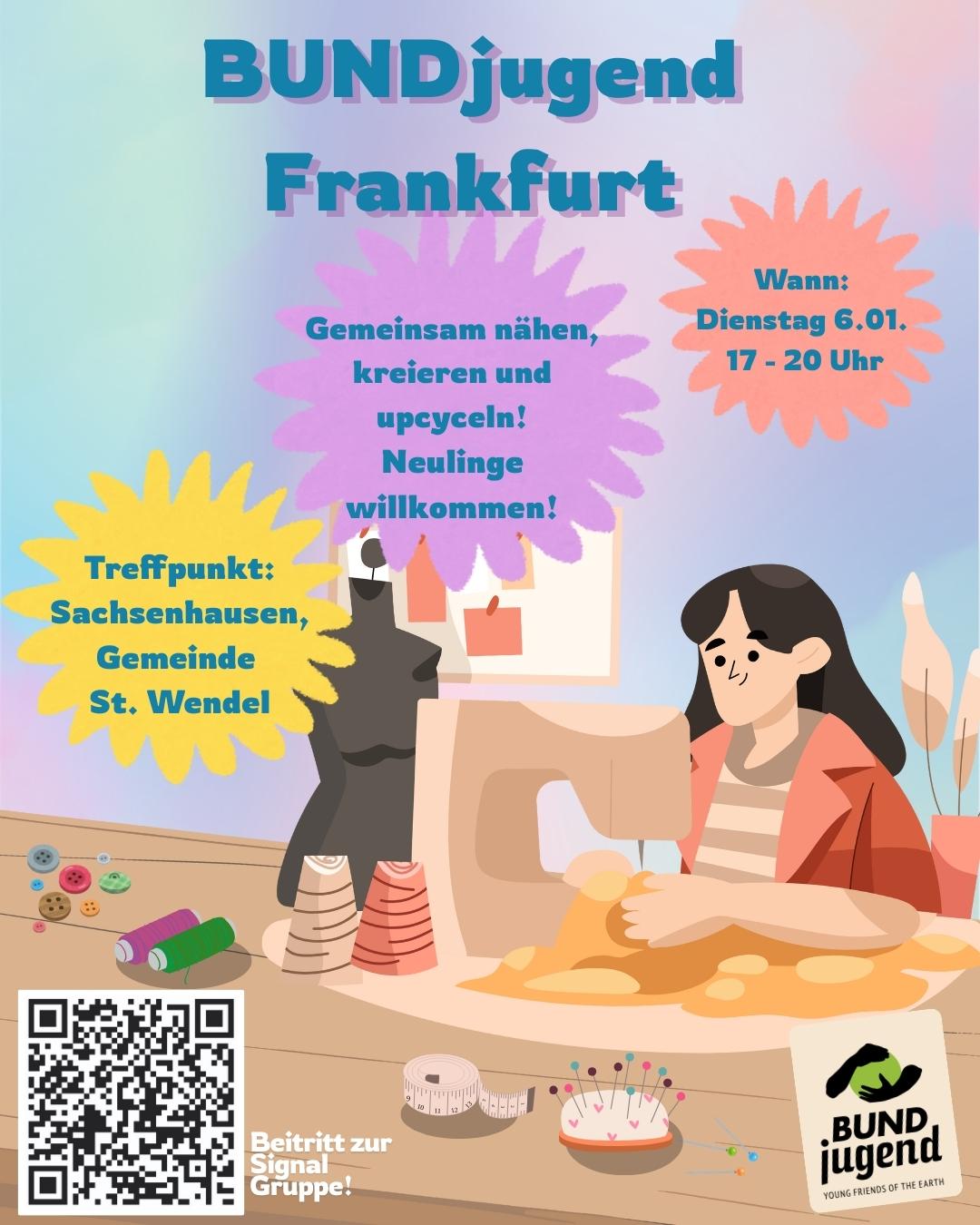 BUNDjugend Frankfurt Treffen: Nähen und Upcycling.